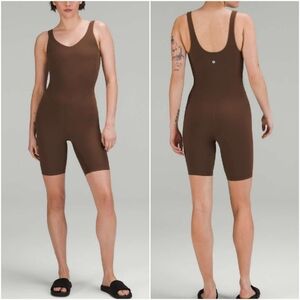 Lululemon Align Body Suit 8" Shorts Brown Java Sz 4 Nulu